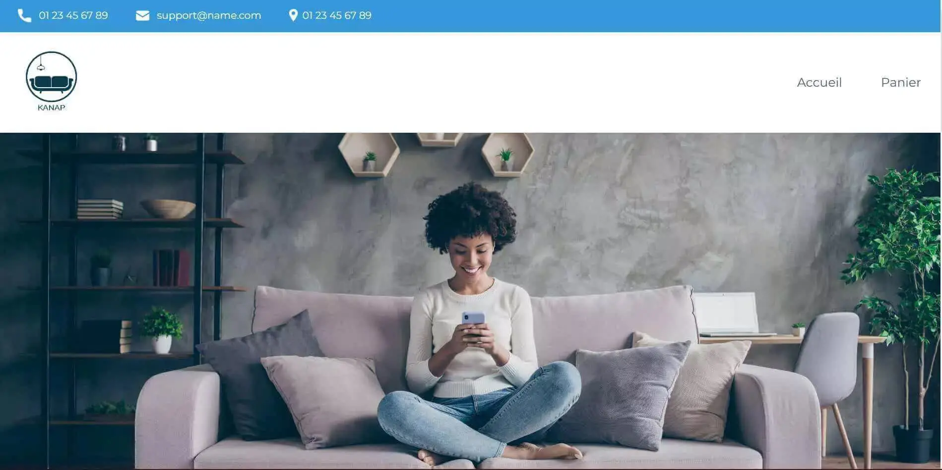 Capture d'écran du projet Kanap