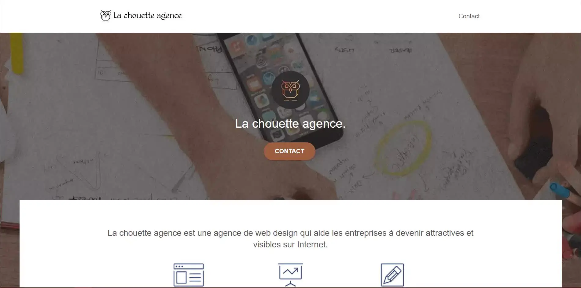 Capture d'écran du projet La Chouette Agence